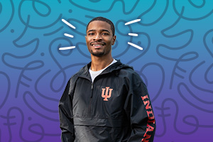 An IUN Student smiling