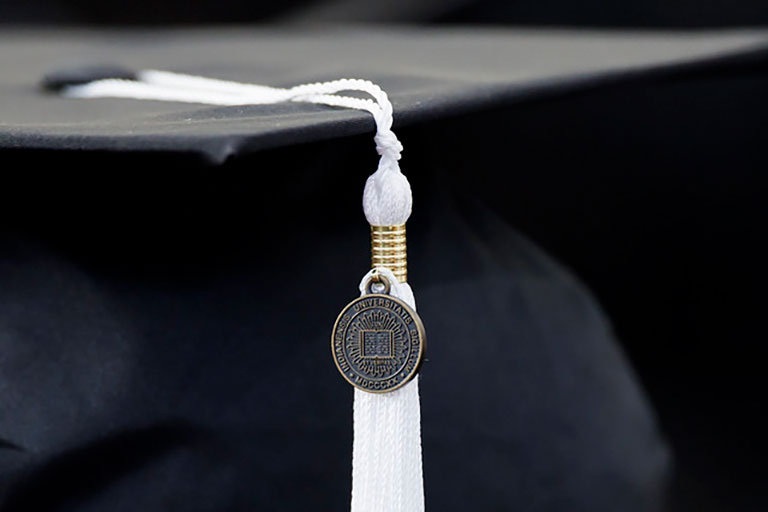 Tassel on cap